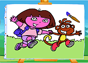Dora Coloring Game
