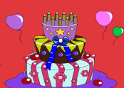 Birthday Cake Coloring