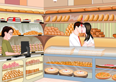 Bakery Shop Kissing